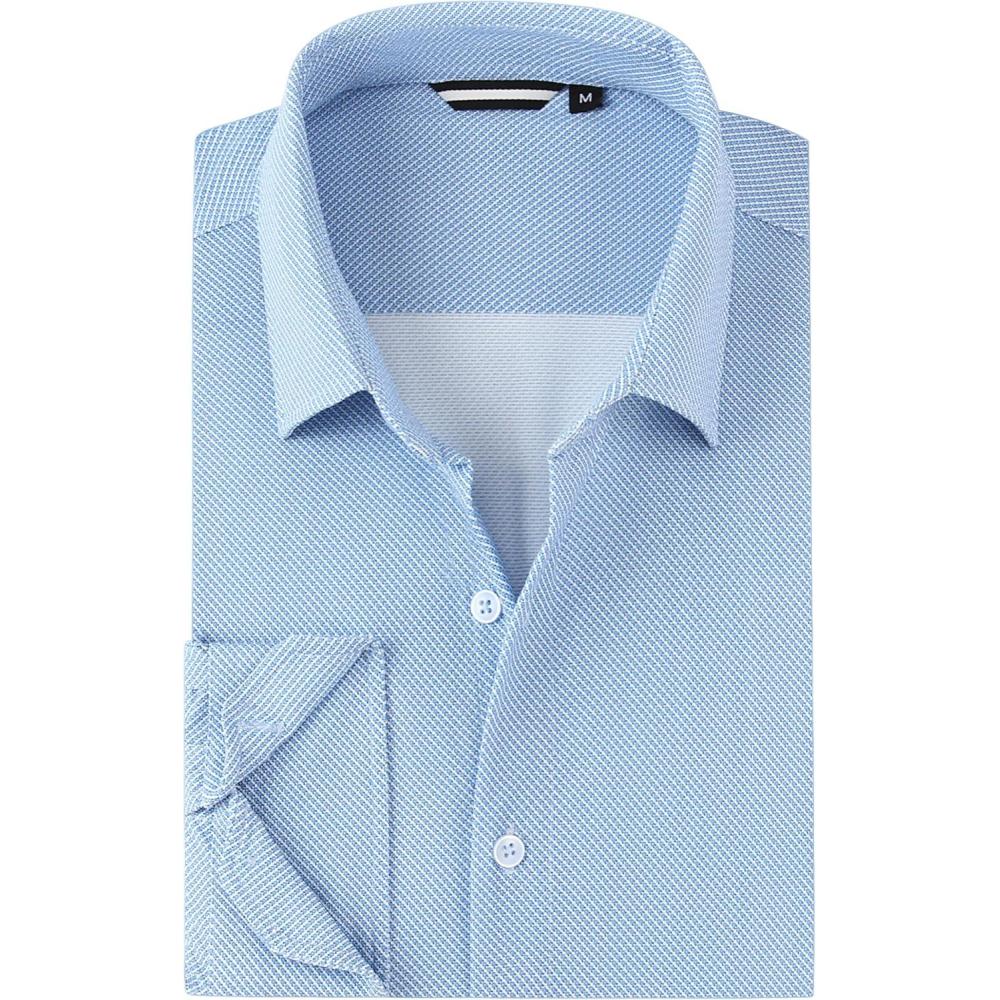 imageAlex Vando Mens Print Button Down Shirts Breathable Long Sleeve Regular Fit Knit Dress Shirts for MenBlue Circle