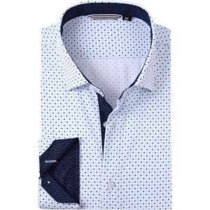 Alex Vando Mens Printed Dress Shirts Long Sleeve Regular Fit Button Down Shirt(Turquoise Dots 05)