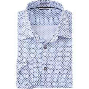 Alex Vando Mens Printed Dress Shirts Long Sleeve Regular Fit Button Down Shirt(White Flower)