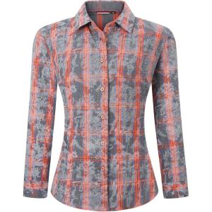 Alex Vando Womens Flannel Shirt Regular Long Sleeve Button Down Flannel Shirts for Women(Rhinestone Orange/Grey)