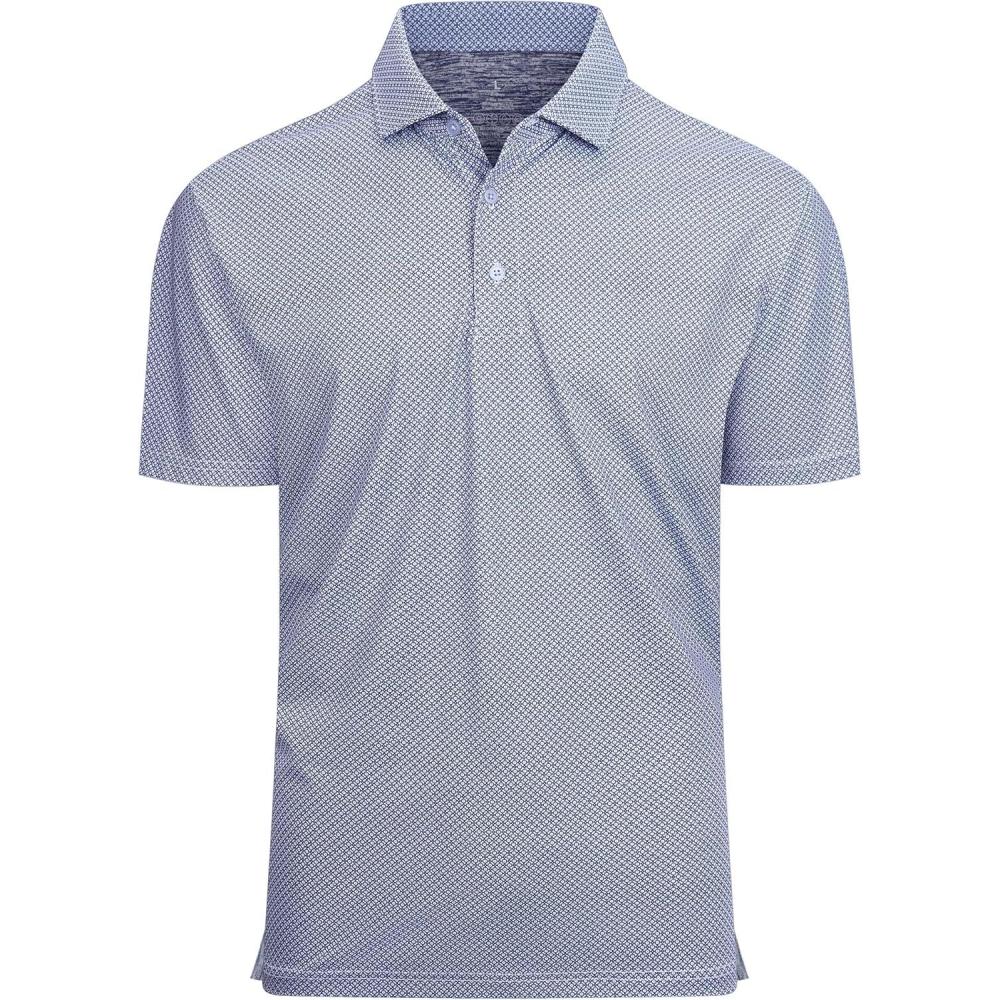 imageAlex Vando Mens Golf Shirt Moisture Wicking Classic Print Golf Shirts for MenBlack Circlesquare