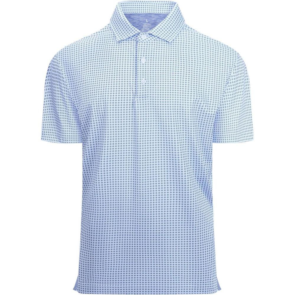imageAlex Vando Mens Golf Shirt Moisture Wicking Classic Print Golf Shirts for MenBlue Ball