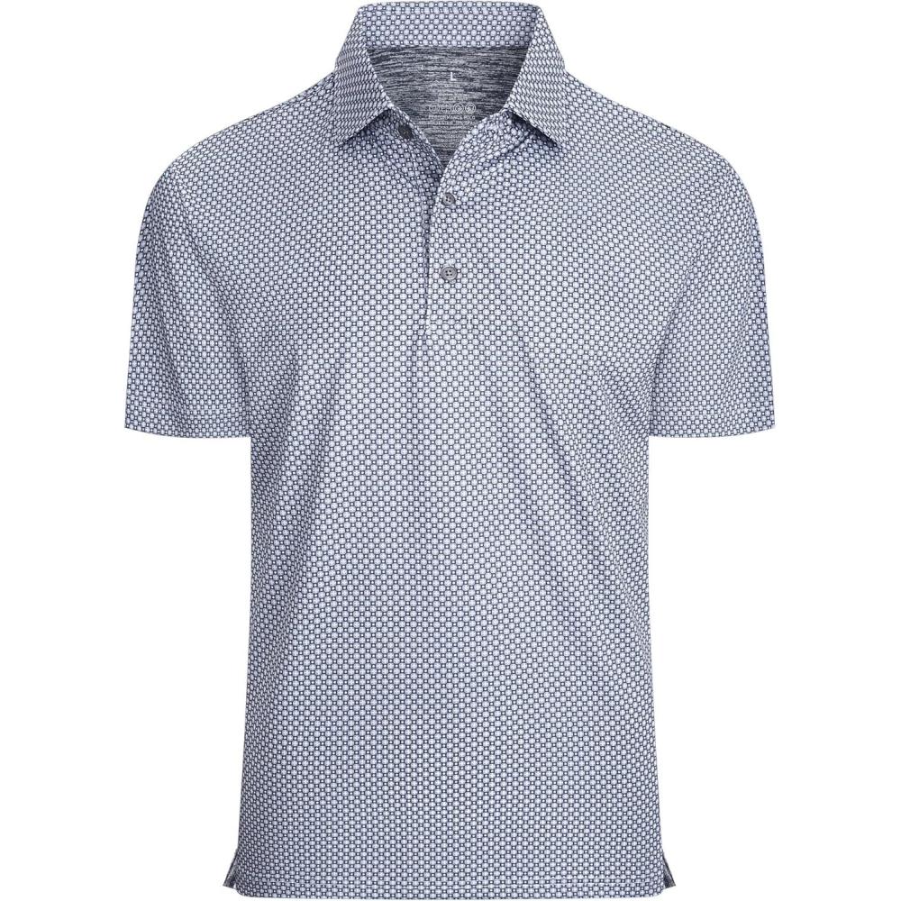 imageAlex Vando Mens Golf Shirt Moisture Wicking Classic Print Golf Shirts for MenBlue Circle
