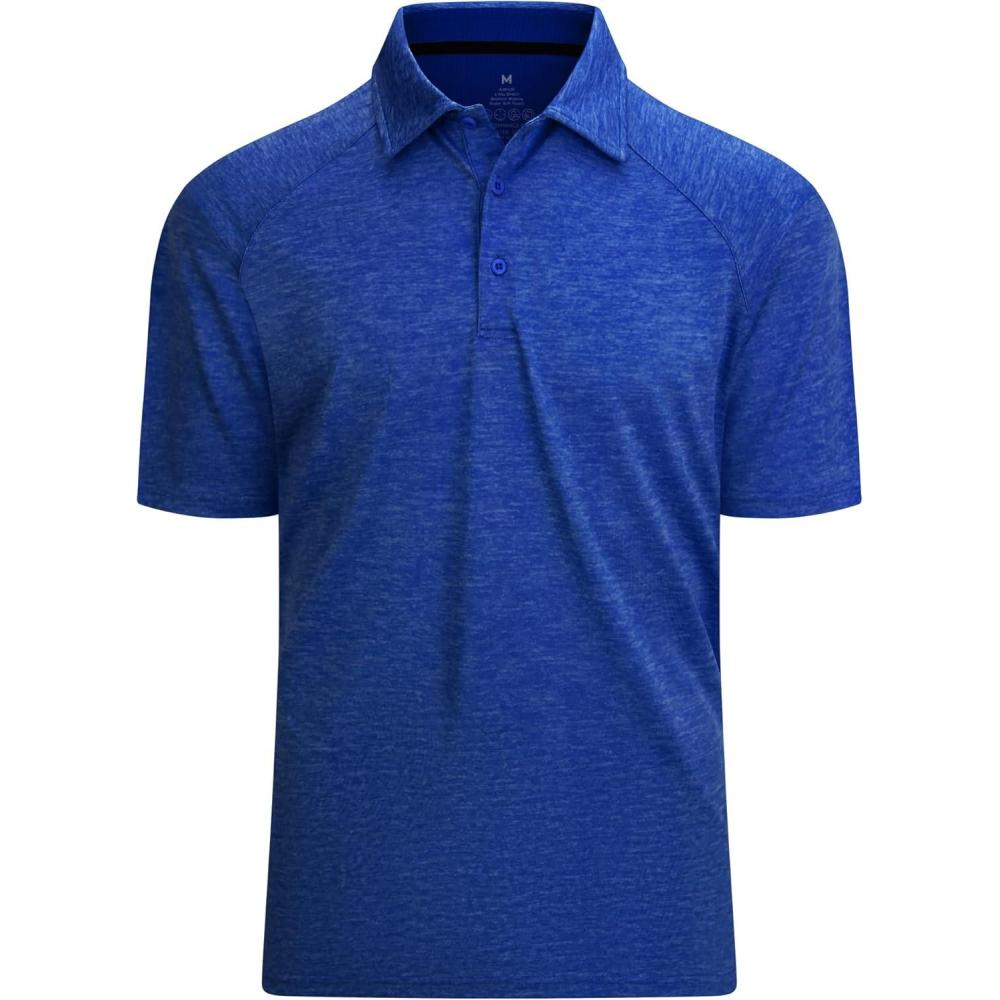 imageAlex Vando Mens Golf Shirt Moisture Wicking QuickDry Short Sleeve Casual Polo Shirts for Men02a Dark Blue