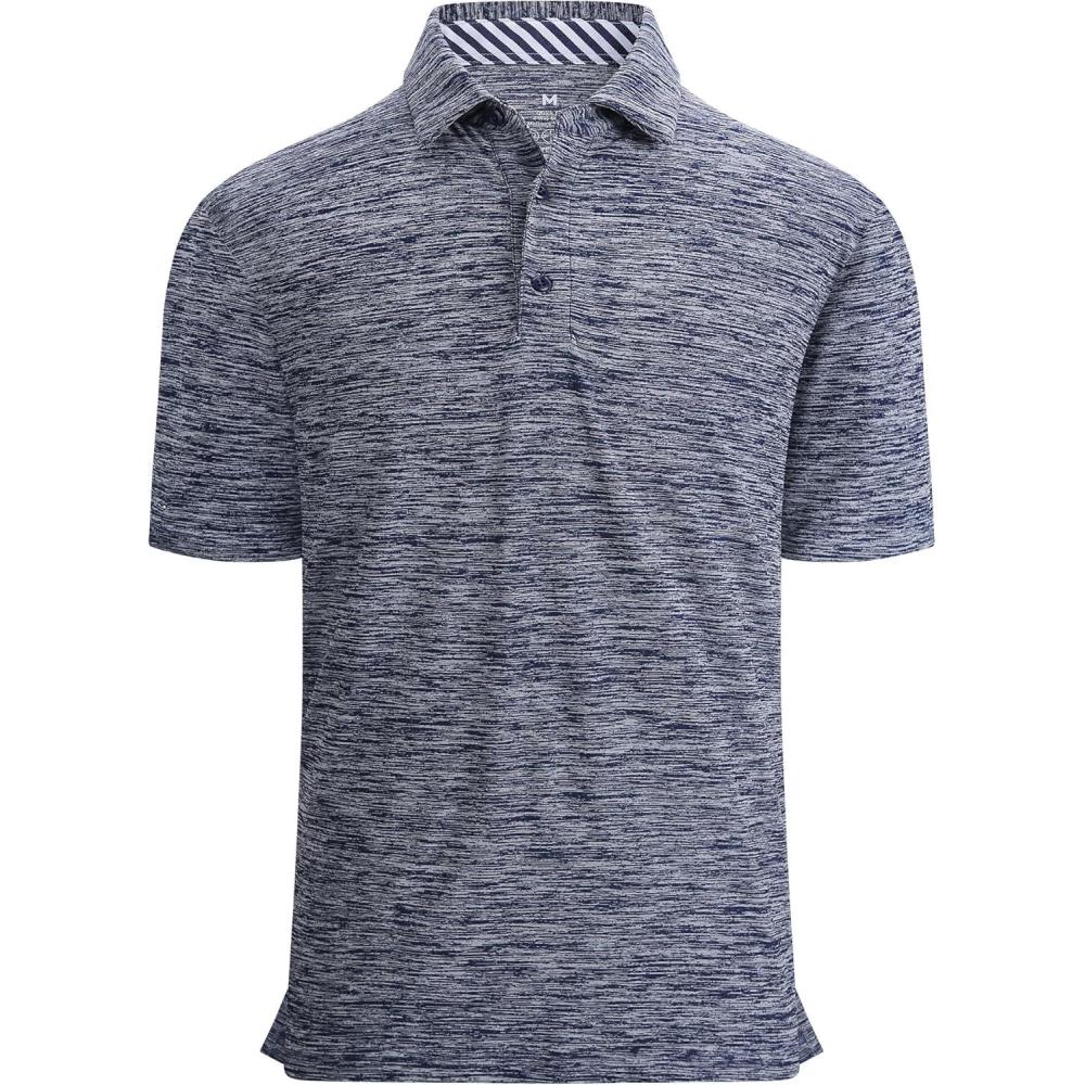 imageAlex Vando Mens Golf Shirt Moisture Wicking QuickDry Short Sleeve Casual Polo Shirts for MenNavy2
