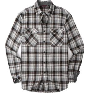 Alex Vando Mens Button Down Shirts Flannel Shirt Long Sleeve(Grey/White/Coffee)