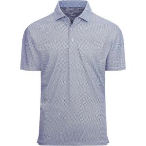 Alex Vando Mens Golf Shirt Moisture Wicking Classic Print Golf Shirts for Men(Black Circle&square)