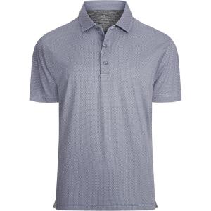 Alex Vando Mens Golf Shirt Moisture Wicking Classic Print Golf Shirts for Men(Black Dots)
