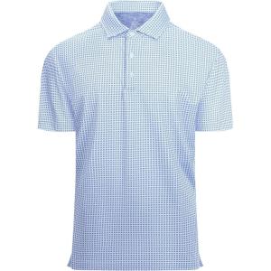 Alex Vando Mens Golf Shirt Moisture Wicking Classic Print Golf Shirts for Men(Blue Ball)