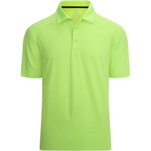 Alex Vando Mens Golf Shirt Moisture Wicking Quick-Dry Short Sleeve Casual Polo Shirts for Men(02a Green)