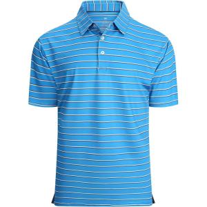 Alex Vando Mens Golf Shirt Moisture Wicking Quick-Dry Short Sleeve Casual Polo Shirts for Men(Blue/Black/White 02)