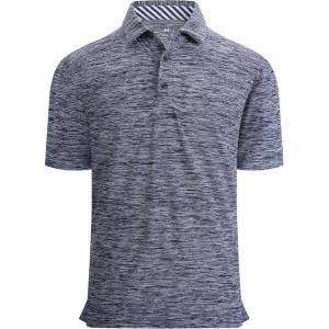 Alex Vando Mens Golf Shirt Moisture Wicking Quick-Dry Short Sleeve Casual Polo Shirts for Men(Navy-2)