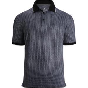 Alex Vando Mens Polo Shirts Short Sleeve Regular Fit Fashion Designed Shirt(Black Square)