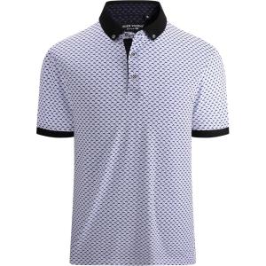 Alex Vando Mens Polo Shirts Short Sleeve Regular Fit Fashion Designed Shirt(Print06 Blue)