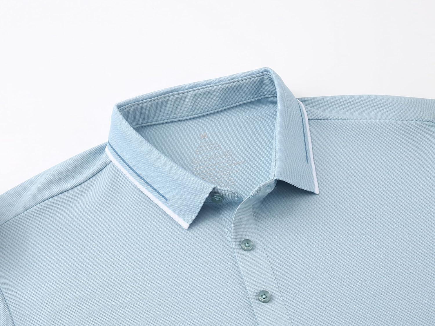 imageAlex Vando Mens Golf Shirt Moisture Wicking Performance amp Polished Style Polo Shirts for MenBlue