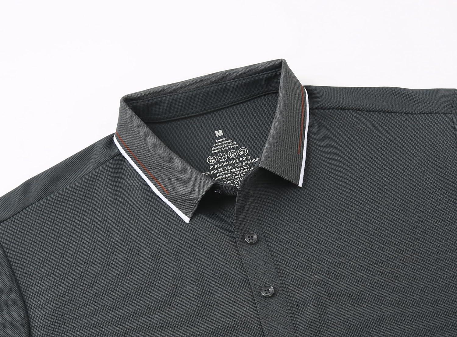 imageAlex Vando Mens Golf Shirt Moisture Wicking Performance amp Polished Style Polo Shirts for MenDk Green