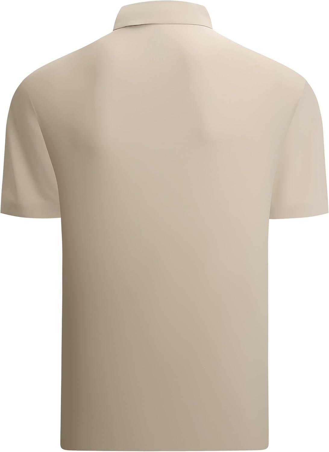 imageAlex Vando Mens Golf Shirt Moisture Wicking Performance amp Polished Style Polo Shirts for MenKhaki Pique