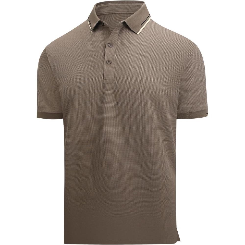 imageAlex Vando Mens Golf Shirt Moisture Wicking Performance amp Polished Style Polo Shirts for MenCoffee