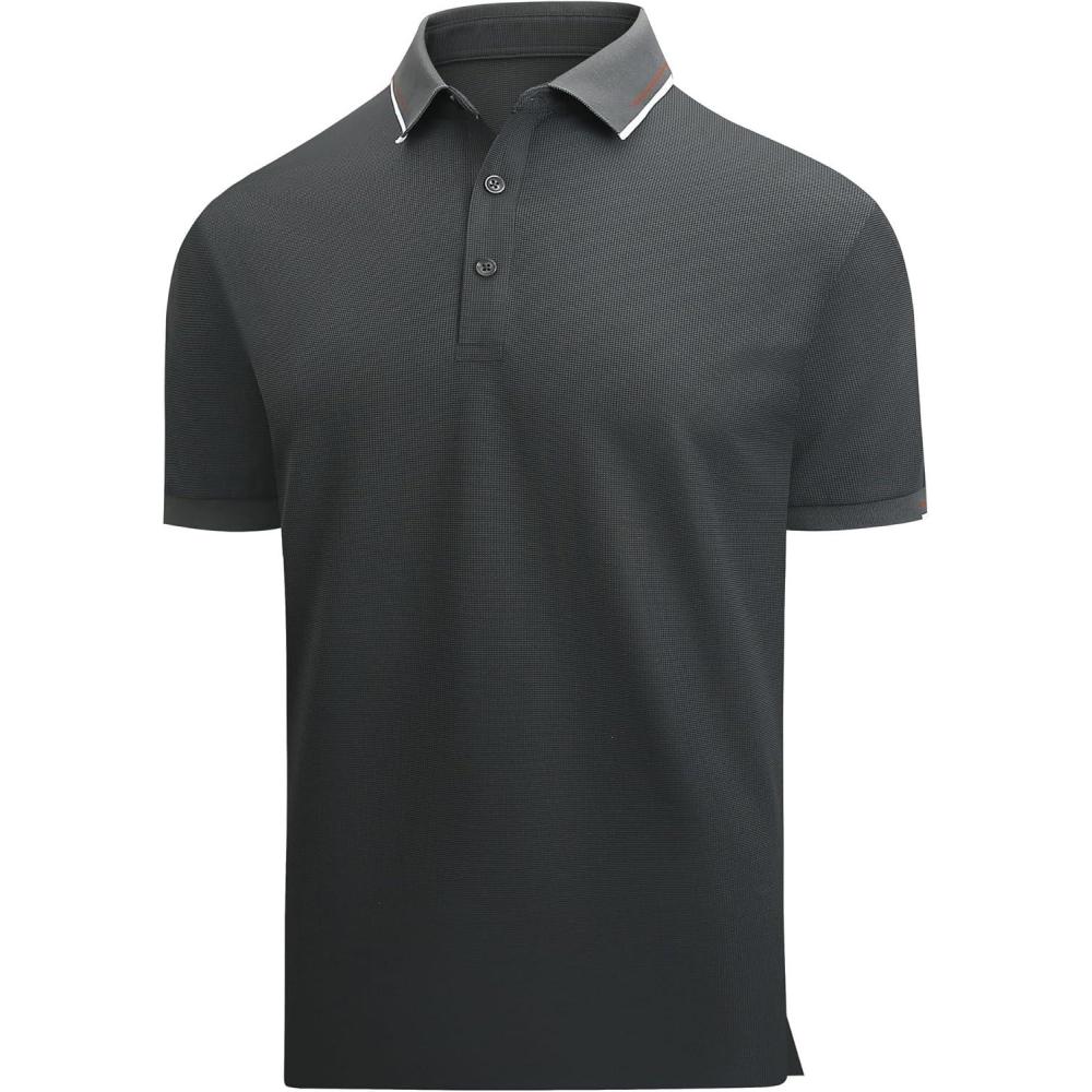 imageAlex Vando Mens Golf Shirt Moisture Wicking Performance amp Polished Style Polo Shirts for MenDk Green