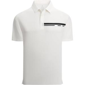 Alex Vando Mens Golf Shirt Moisture Wicking Performance & Polished Style Polo Shirts for Men(White Pique)