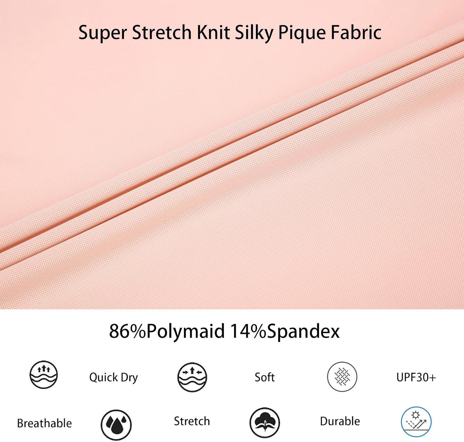 imageAlex Vando Mens Dress Shirts Regular Fit Long Sleeve Stretch Business Dress Shirts for MenKnit Pink