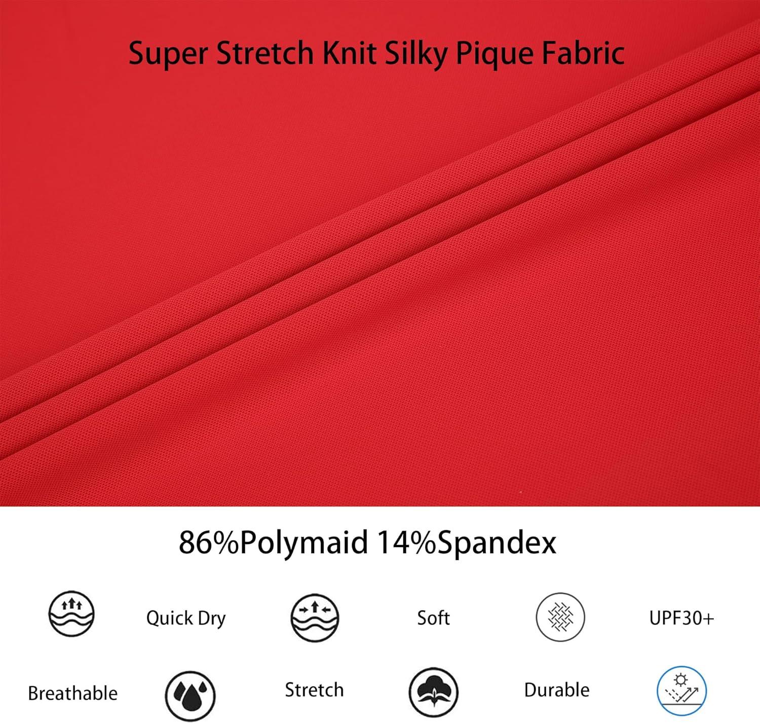 imageAlex Vando Mens Dress Shirts Regular Fit Long Sleeve Stretch Business Dress Shirts for MenKnit Red