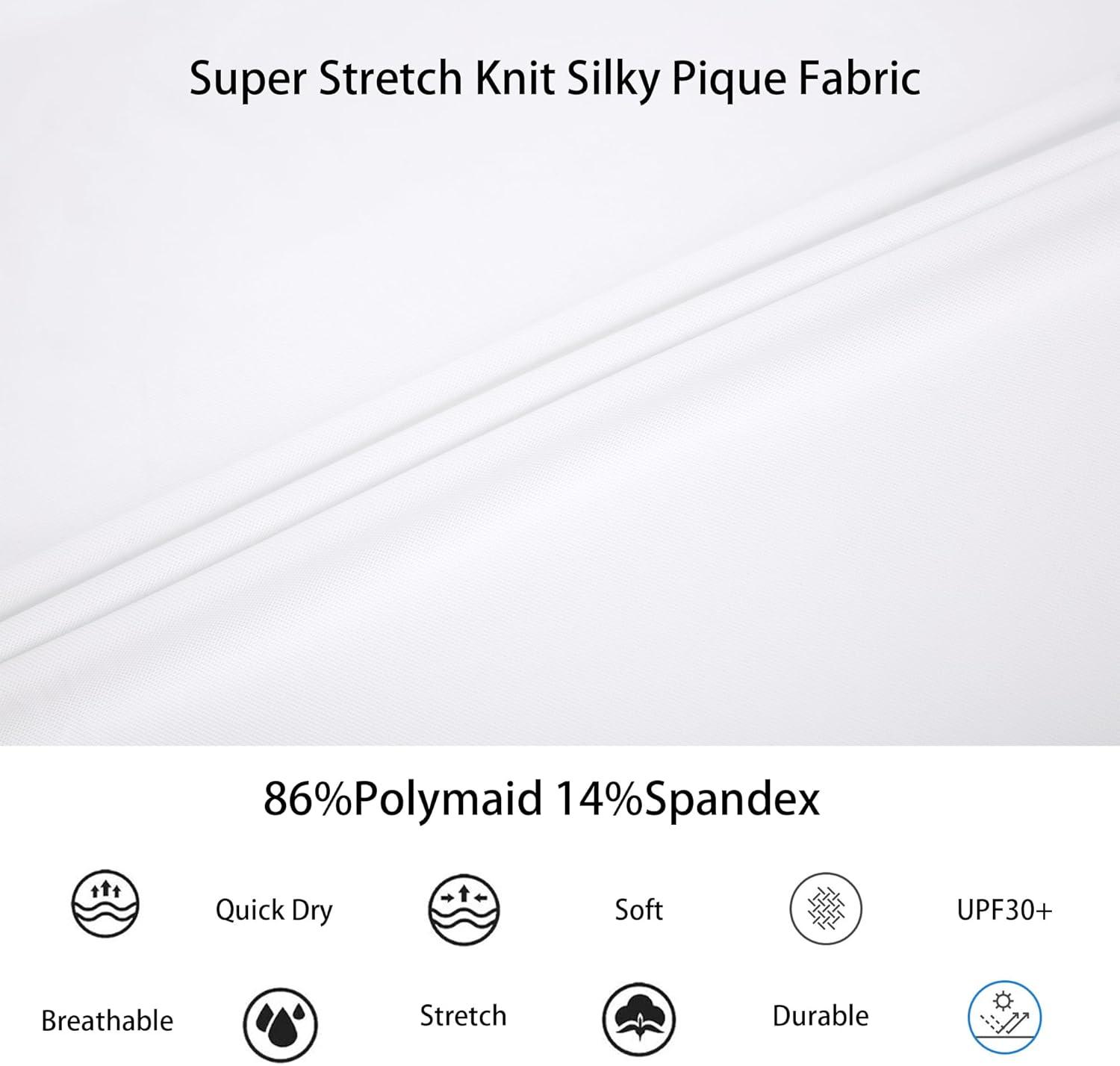 imageAlex Vando Mens Dress Shirts Regular Fit Long Sleeve Stretch Business Dress Shirts for MenKnit White