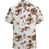Beige W/ Brown Flower