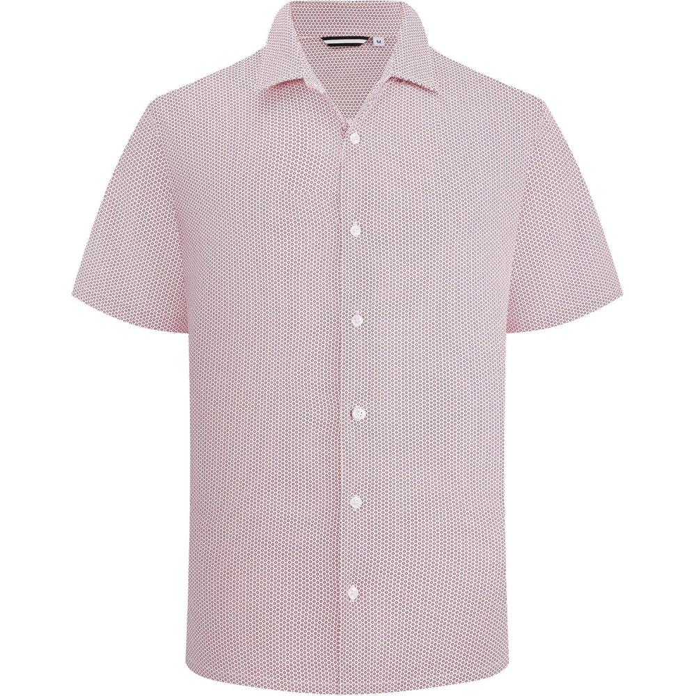 imageAlex Vando Mens Print Button Down Shirts Short Sleeve Business Casual Dress ShirtWine Diamond