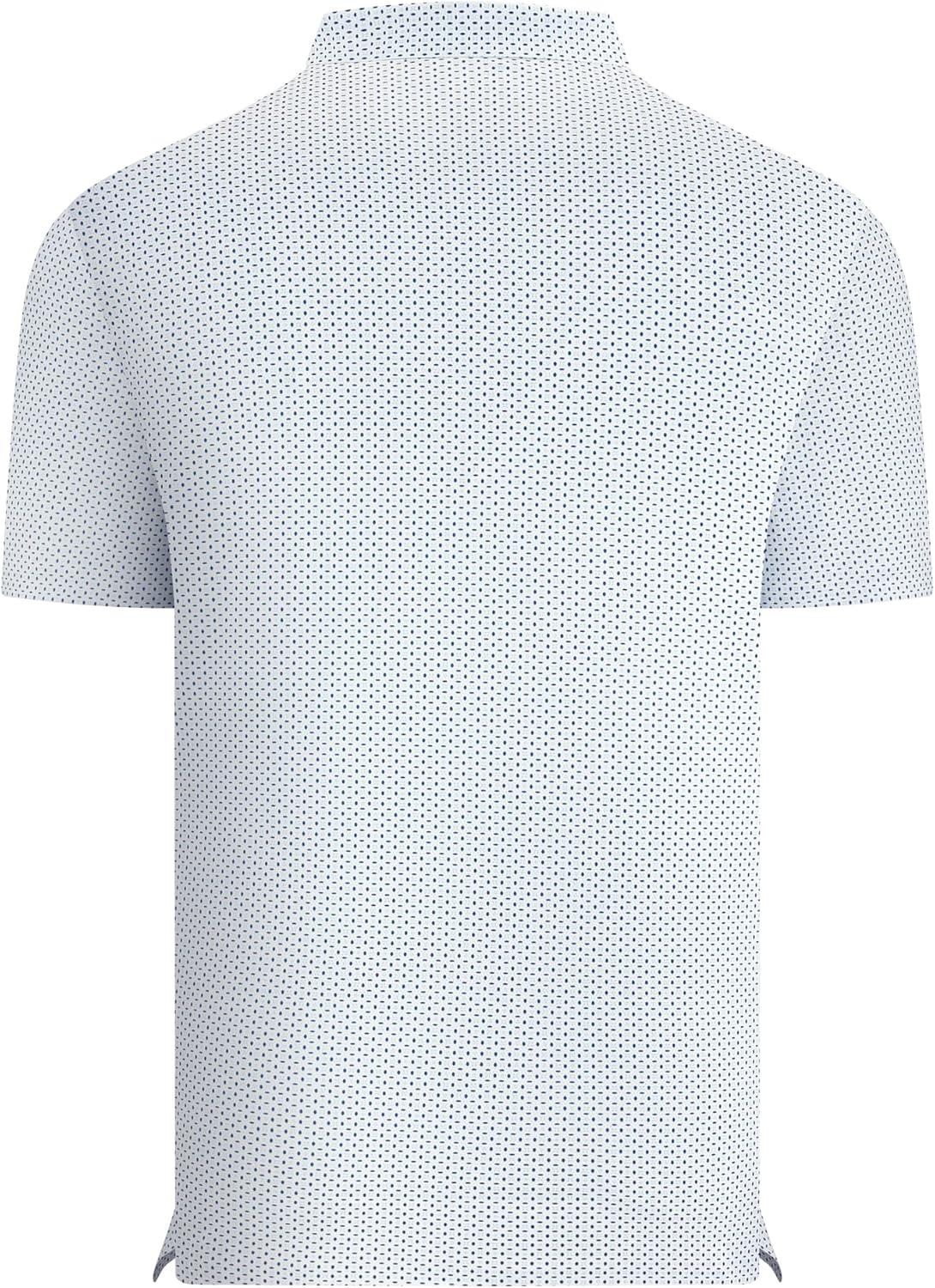 imageAlex Vando Mens Printed Golf Shirt Cooling Performance Short Sleeve Stretch Dress Polo Shirts MenBlue Circle
