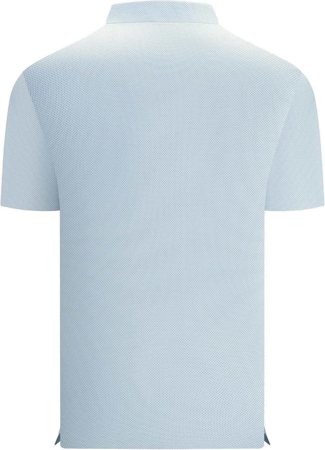 imageAlex Vando Mens Printed Golf Shirt Cooling Performance Short Sleeve Stretch Dress Polo Shirts MenBlue Dots