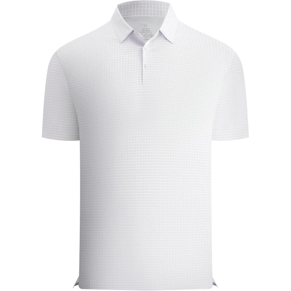 imageAlex Vando Mens Printed Golf Shirt Cooling Performance Short Sleeve Stretch Dress Polo Shirts MenPink Flower
