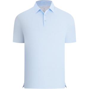 Alex Vando Men’s Printed Golf Shirt Cooling Performance Short Sleeve Stretch Dress Polo Shirts Men(Blue Diamond)