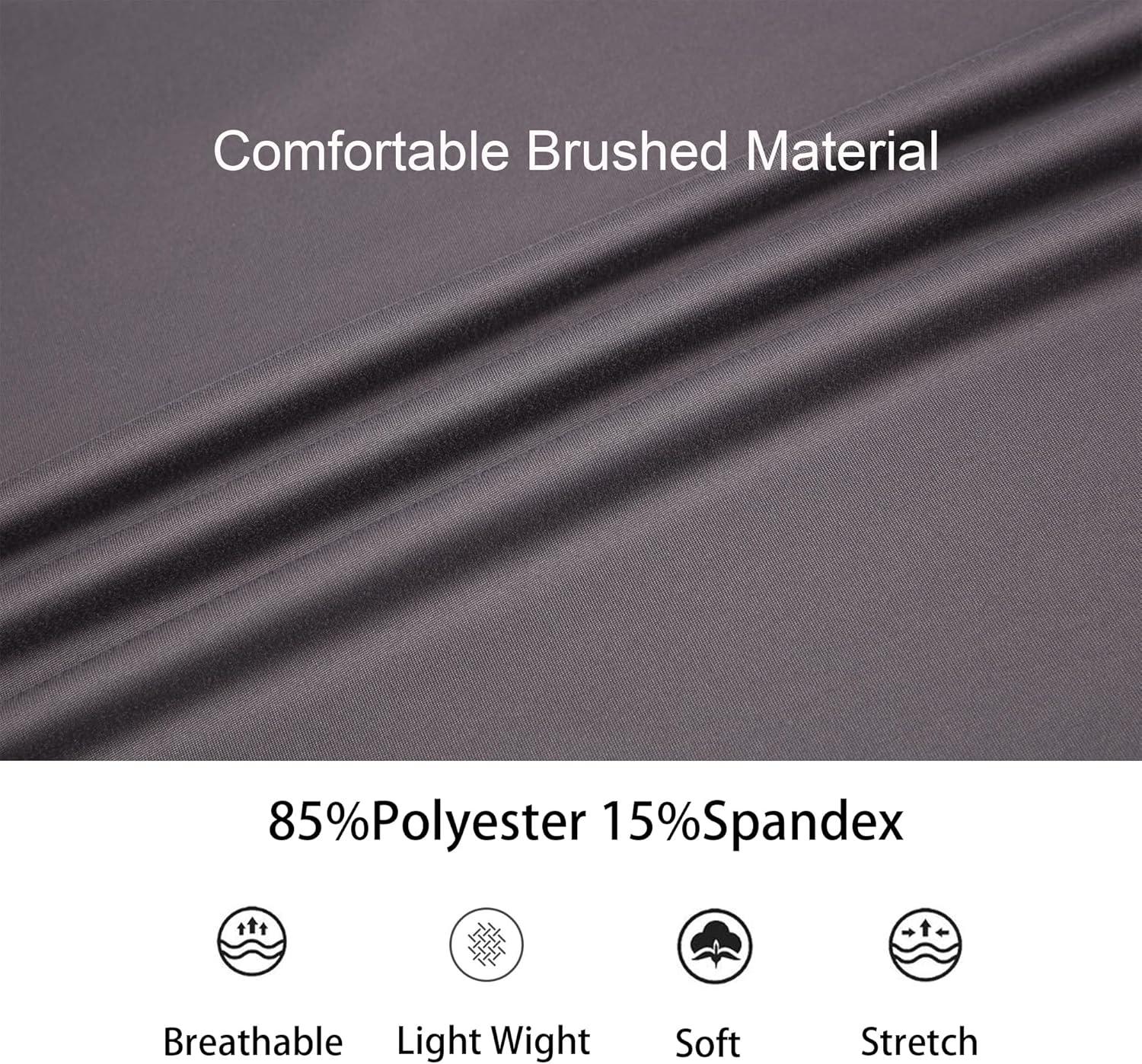 imageAlex Vando Mens Long Sleeve Zipper Golf Shirts Color Block Texture Polo Shirt for MenDark Grey 171
