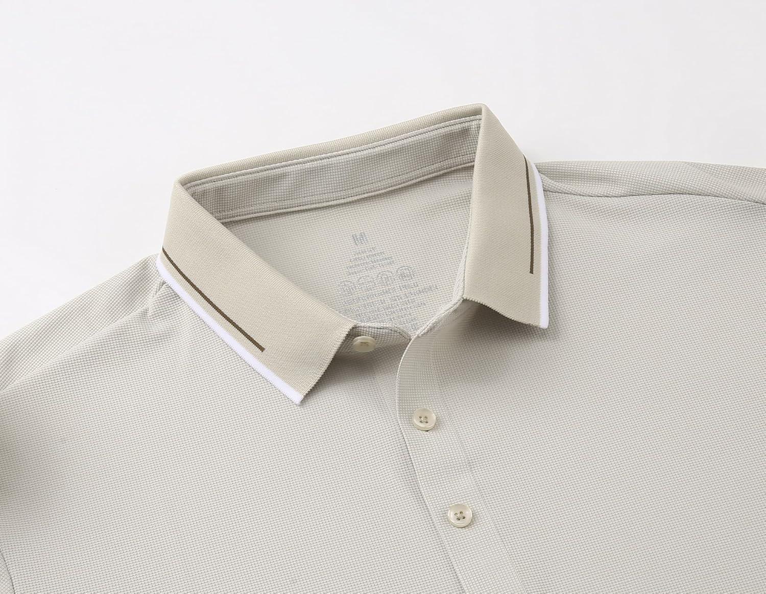 imageAlex Vando Mens Golf Shirt Moisture Wicking QuickDry Short Sleeve Casual Polo Shirts for MenApricot 188