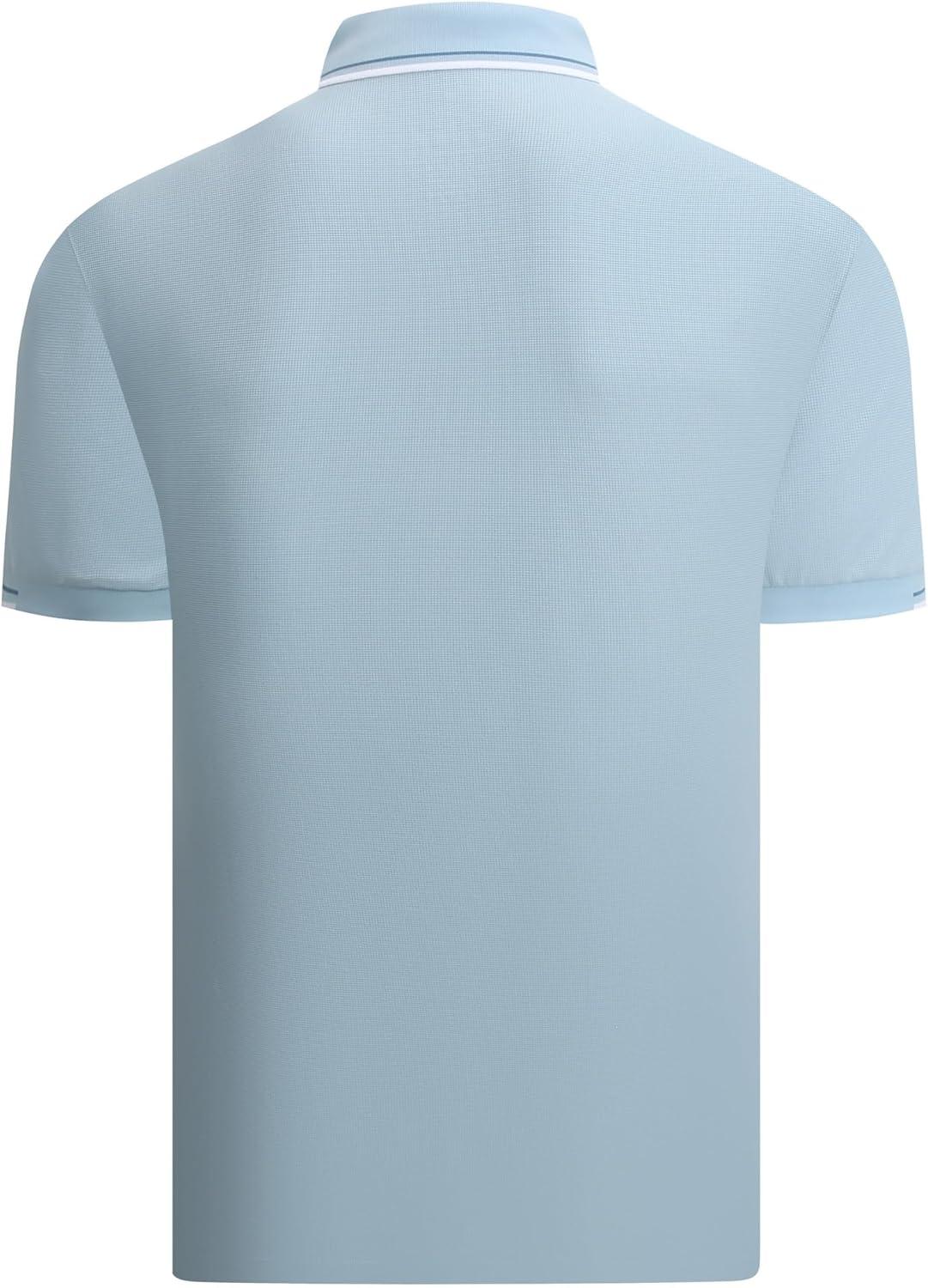 imageAlex Vando Mens Golf Shirt Moisture Wicking QuickDry Short Sleeve Casual Polo Shirts for MenBlue 188
