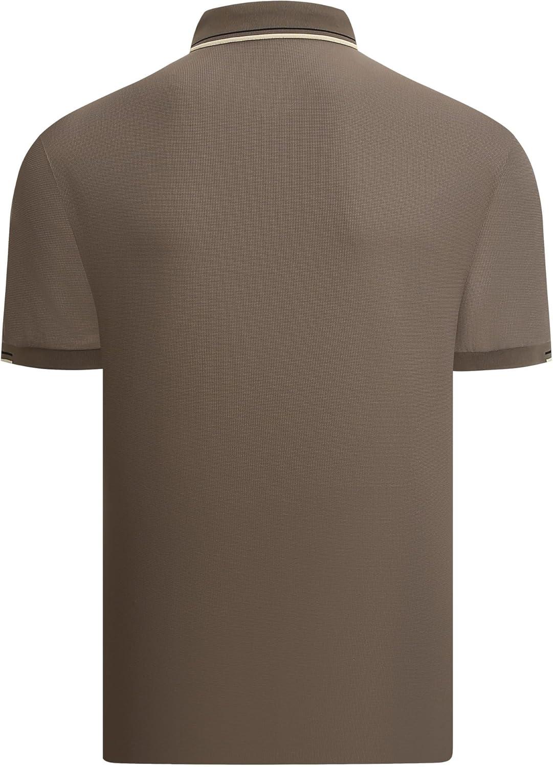 imageAlex Vando Mens Golf Shirt Moisture Wicking QuickDry Short Sleeve Casual Polo Shirts for MenCoffee 188
