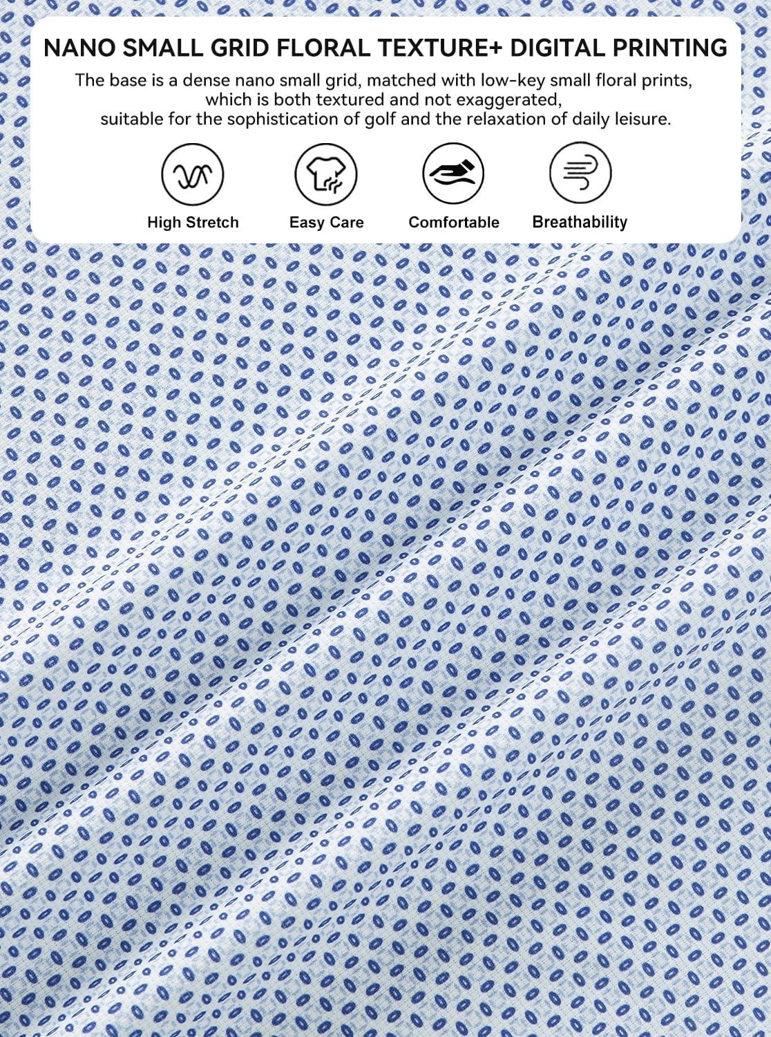 imageAlex Vando Mens Golf Shirts Moisture Wicking QuickDry Short Sleeve Print Performance Polo Shirts for MenBlueoval
