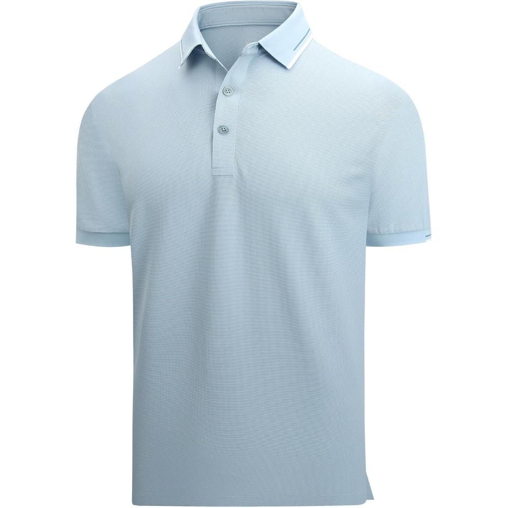 imageAlex Vando Mens Golf Shirt Moisture Wicking QuickDry Short Sleeve Casual Polo Shirts for MenBlue 188