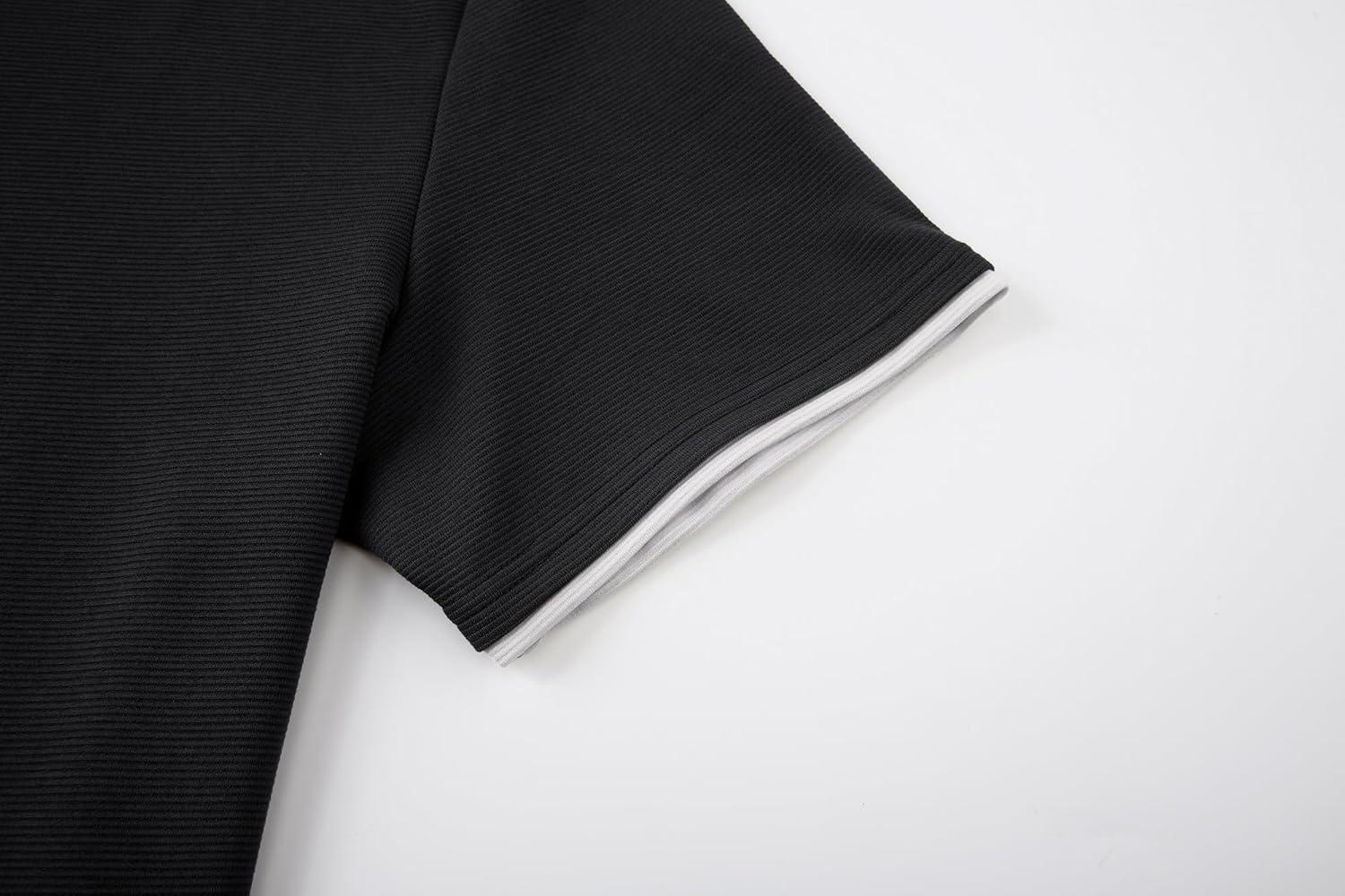 imageAlex Vando Mens Polo Shirts Short Sleeve Regular Fit Fashion Designed ShirtBlack 54