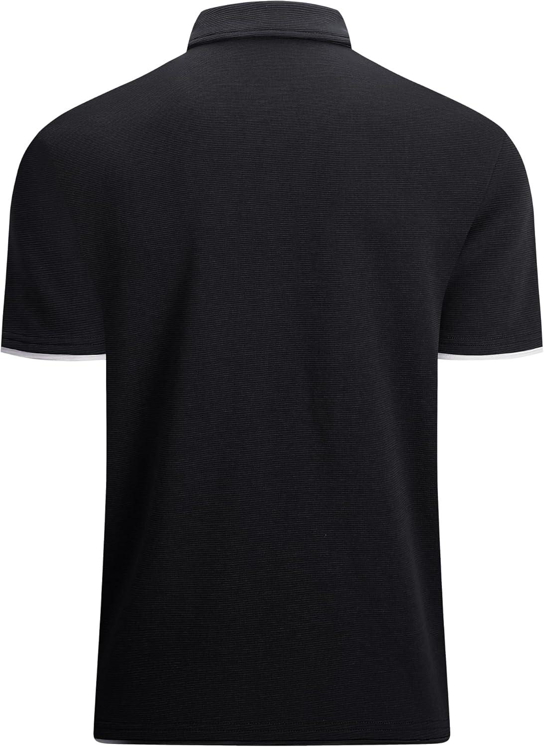 imageAlex Vando Mens Polo Shirts Short Sleeve Regular Fit Fashion Designed ShirtBlack 54