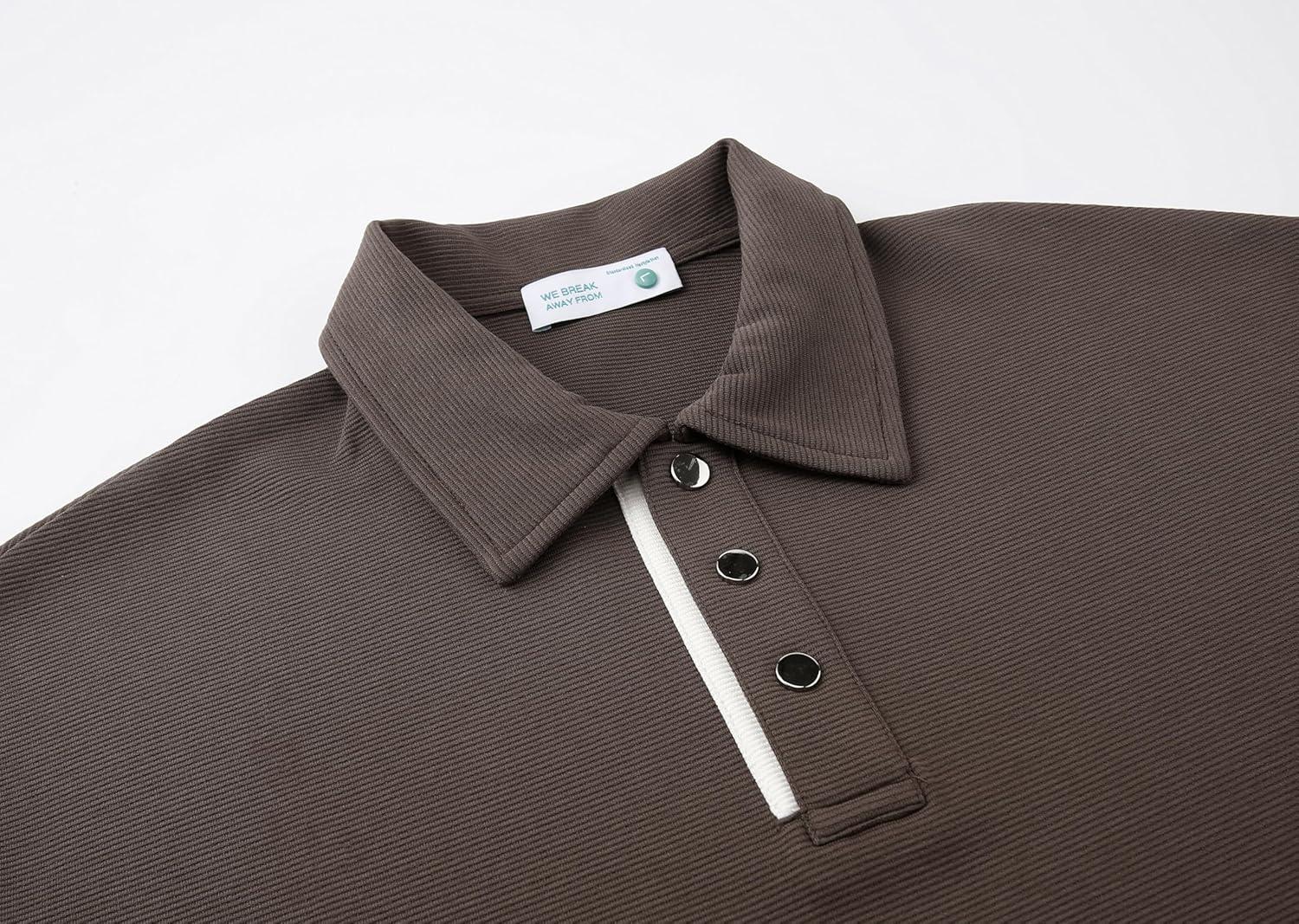 imageAlex Vando Mens Polo Shirts Short Sleeve Regular Fit Fashion Designed ShirtCoffee 54