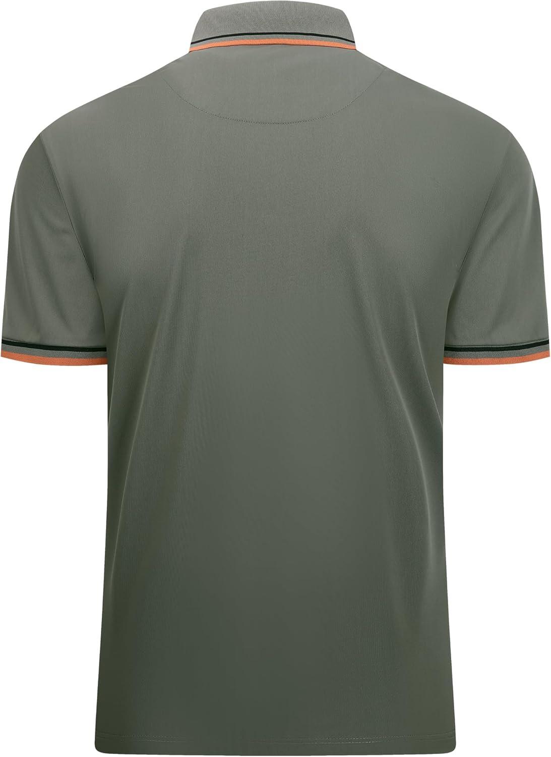 imageAlex Vando Mens Polo Shirts Short Sleeve Regular Fit Fashion Designed ShirtFashion Army
