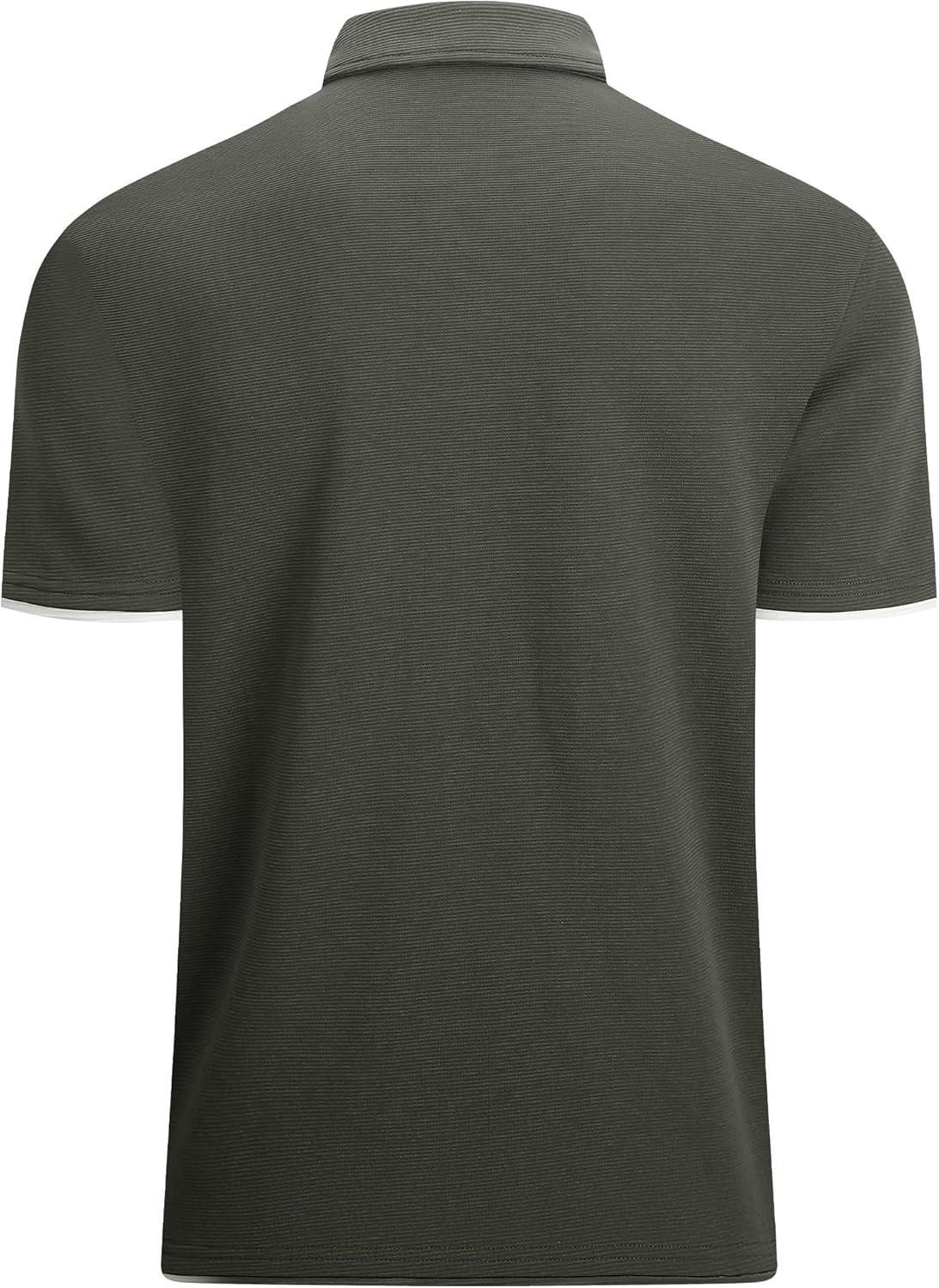 imageAlex Vando Mens Polo Shirts Short Sleeve Regular Fit Fashion Designed ShirtGreen 54