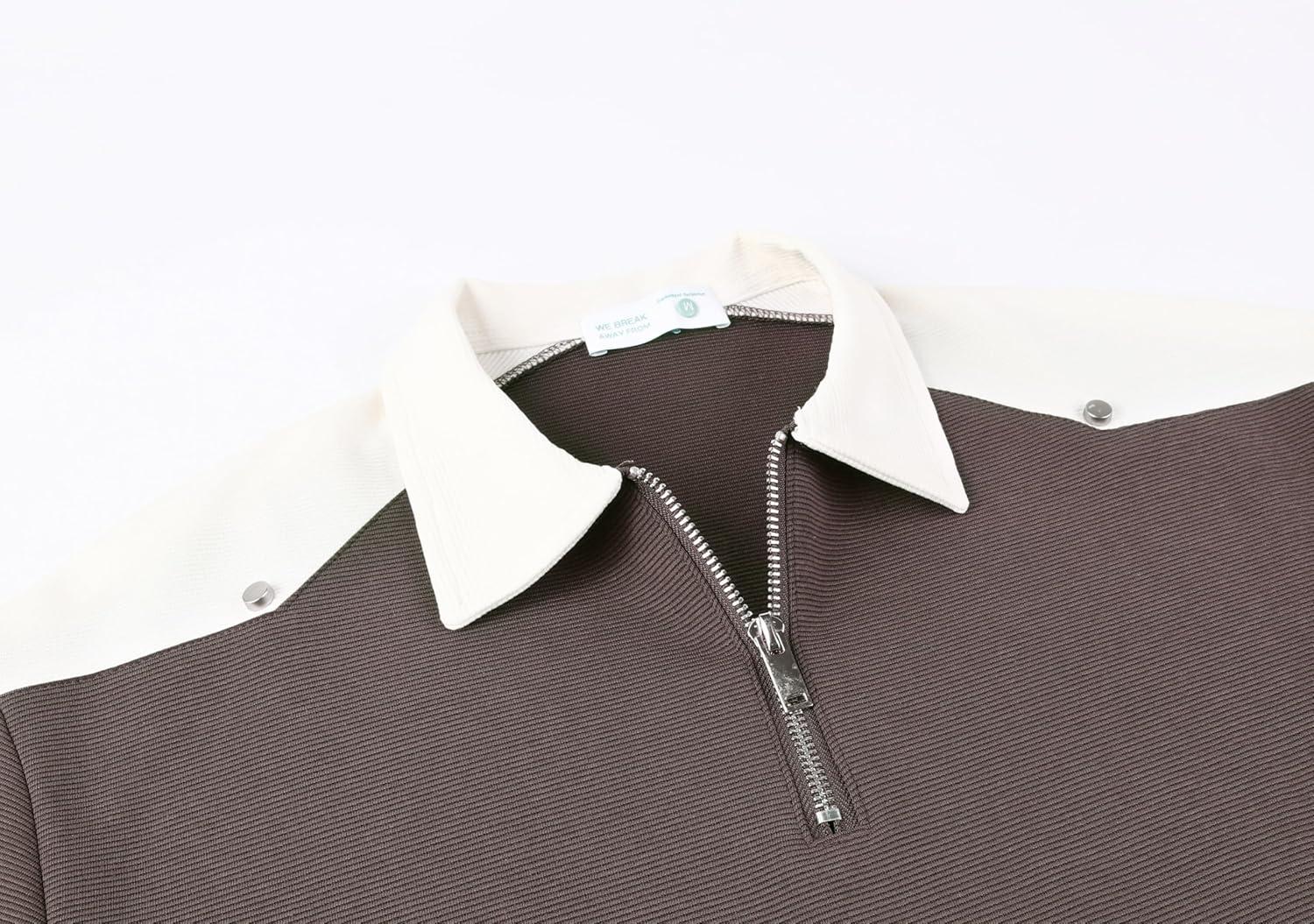 imageAlex Vando Mens Polo Shirts Short Sleeve Regular Fit Fashion Designed ShirtWestern Coffee