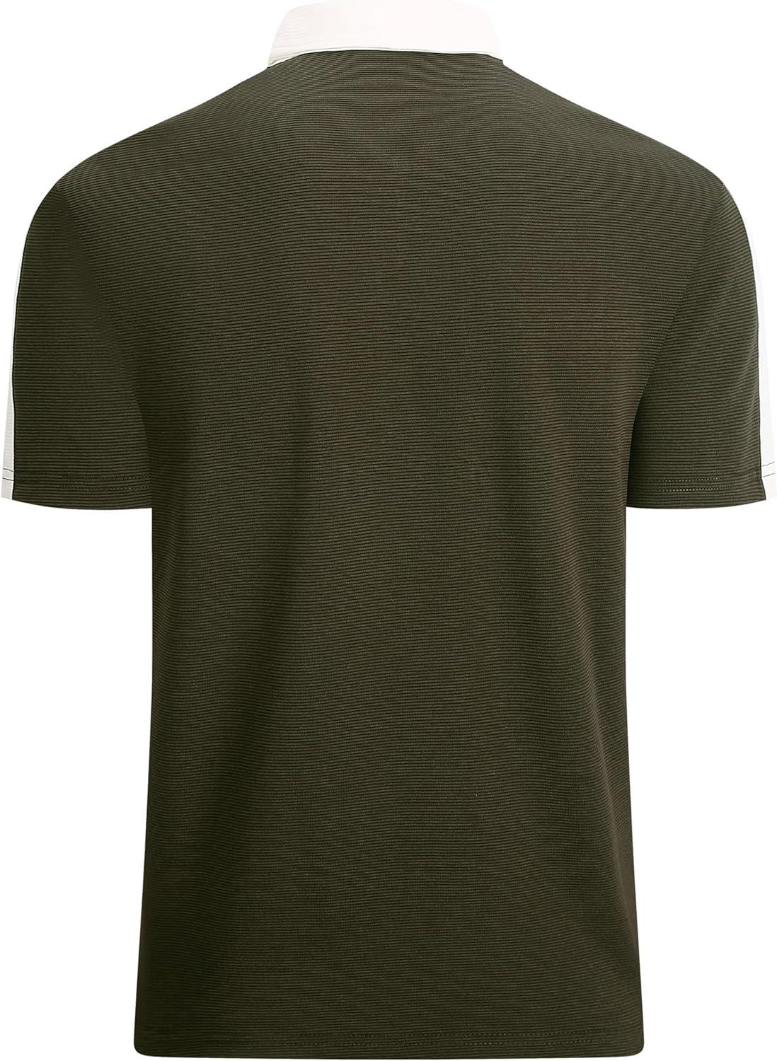 imageAlex Vando Mens Polo Shirts Short Sleeve Regular Fit Fashion Designed ShirtWestern Green