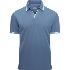 Alex Vando Mens Polo Shirts Short Sleeve Regular Fit Fashion Designed Shirt(Fashion Turquoise)