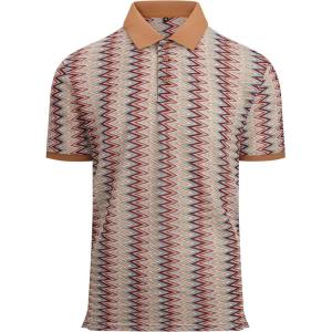 Alex Vando Mens Polo Shirts Short Sleeve Regular Fit Fashion Designed Shirt(Khaki Lace)