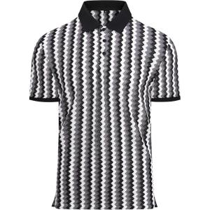 Alex Vando Mens Polo Shirts Short Sleeve Regular Fit Fashion Designed Shirt(White Multi Lace)