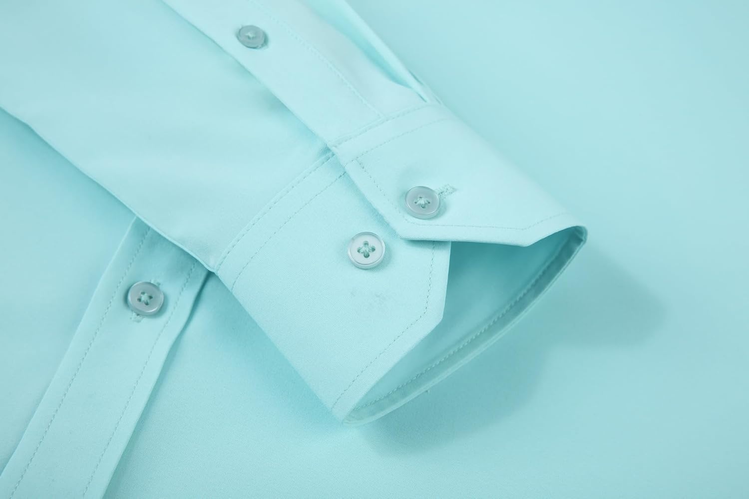 image:imageAlex Vando Mens Dress Shirts Regular Fit Long Sleeve Stretch Business Dress Shirts for MenMint